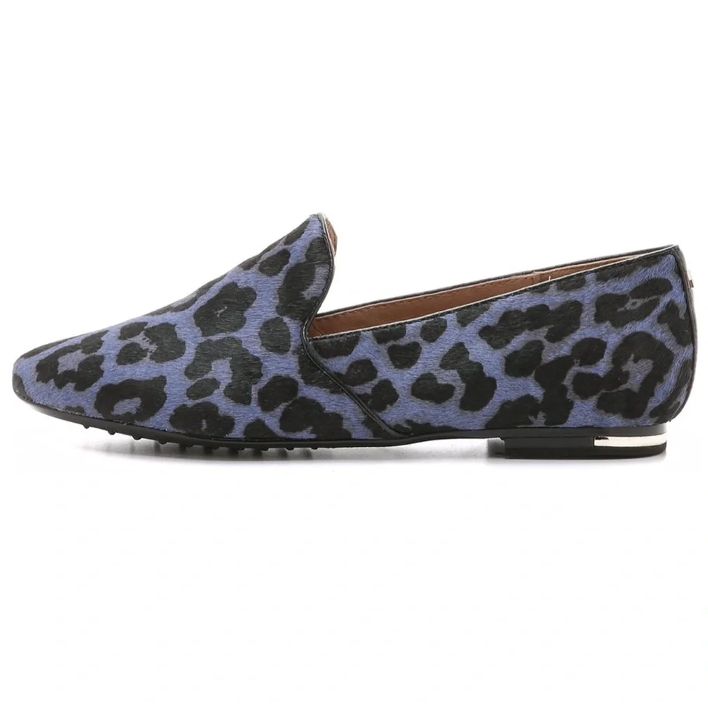 🆕 Yosi Samra Blue Velvet Jaguar Preslie Loafers